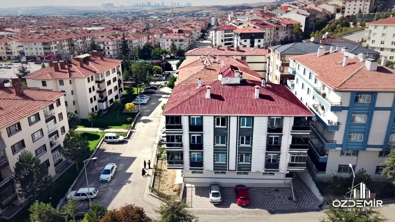 Teslim ettiğimiz bir konut projesi, havadan